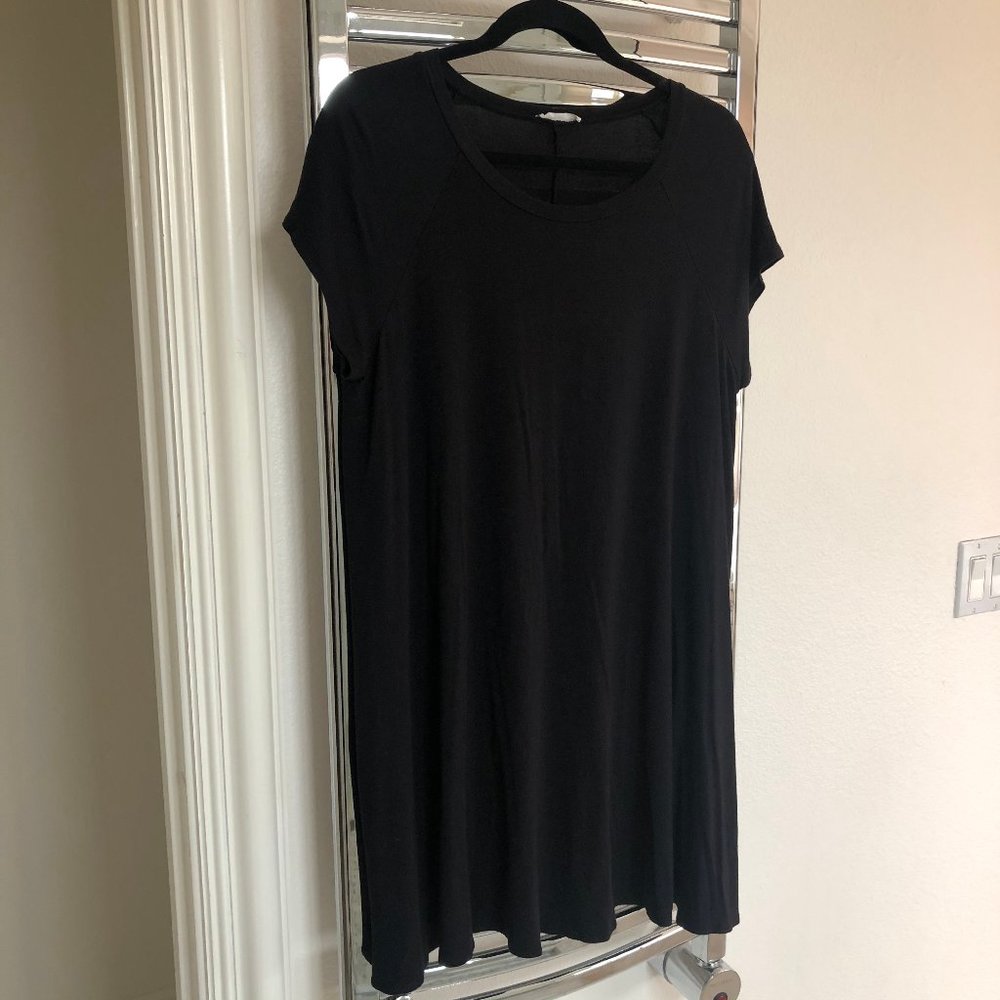 Soprano Black T-shirt Dress w/Pockets- XL